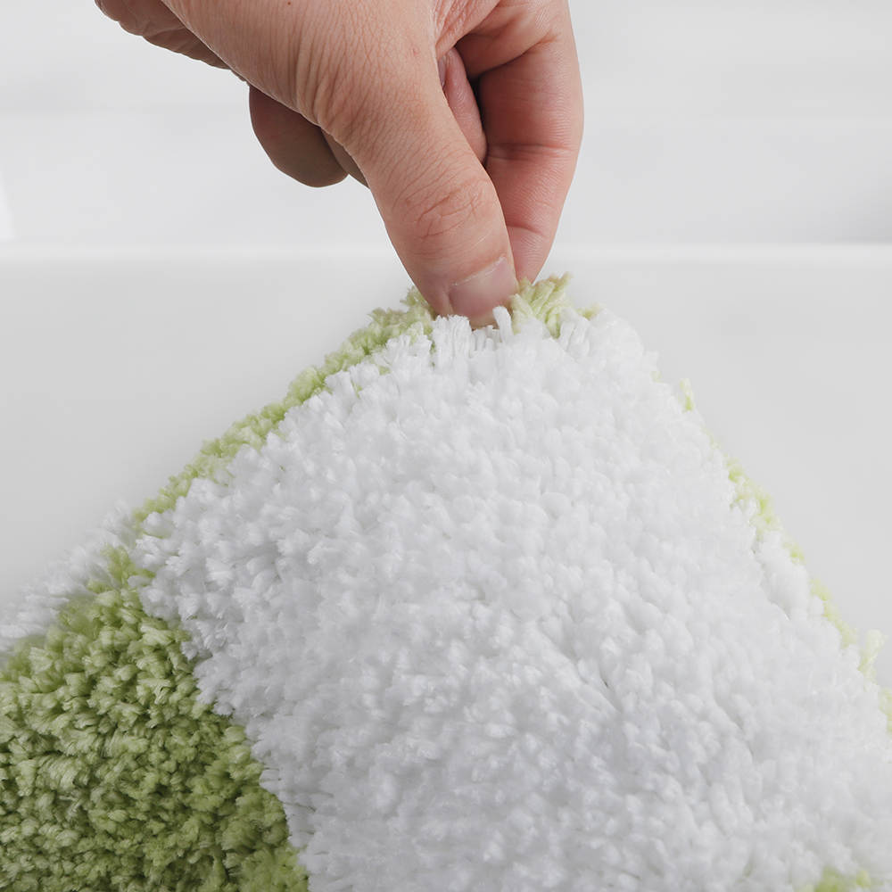 Checkered Bath Mat- Green
