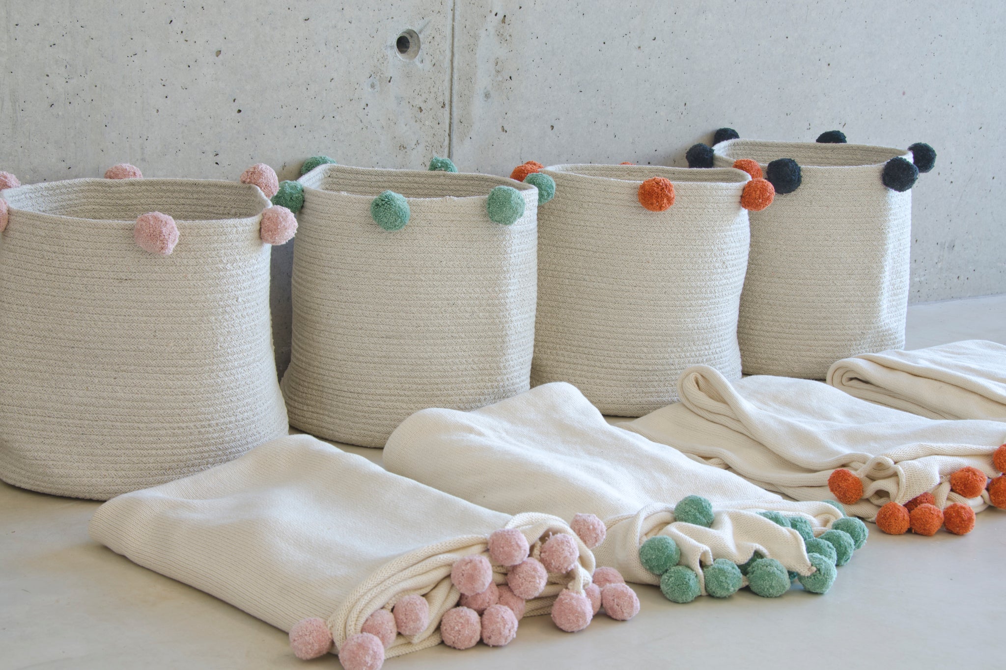 Basket Bubbly Natural- Green