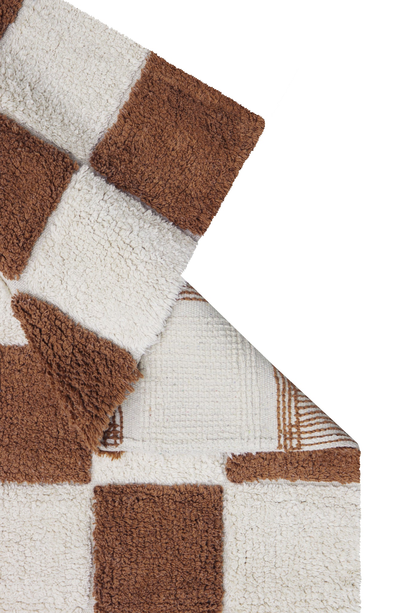 Washable Rug Kitchen Tiles Toffee- M