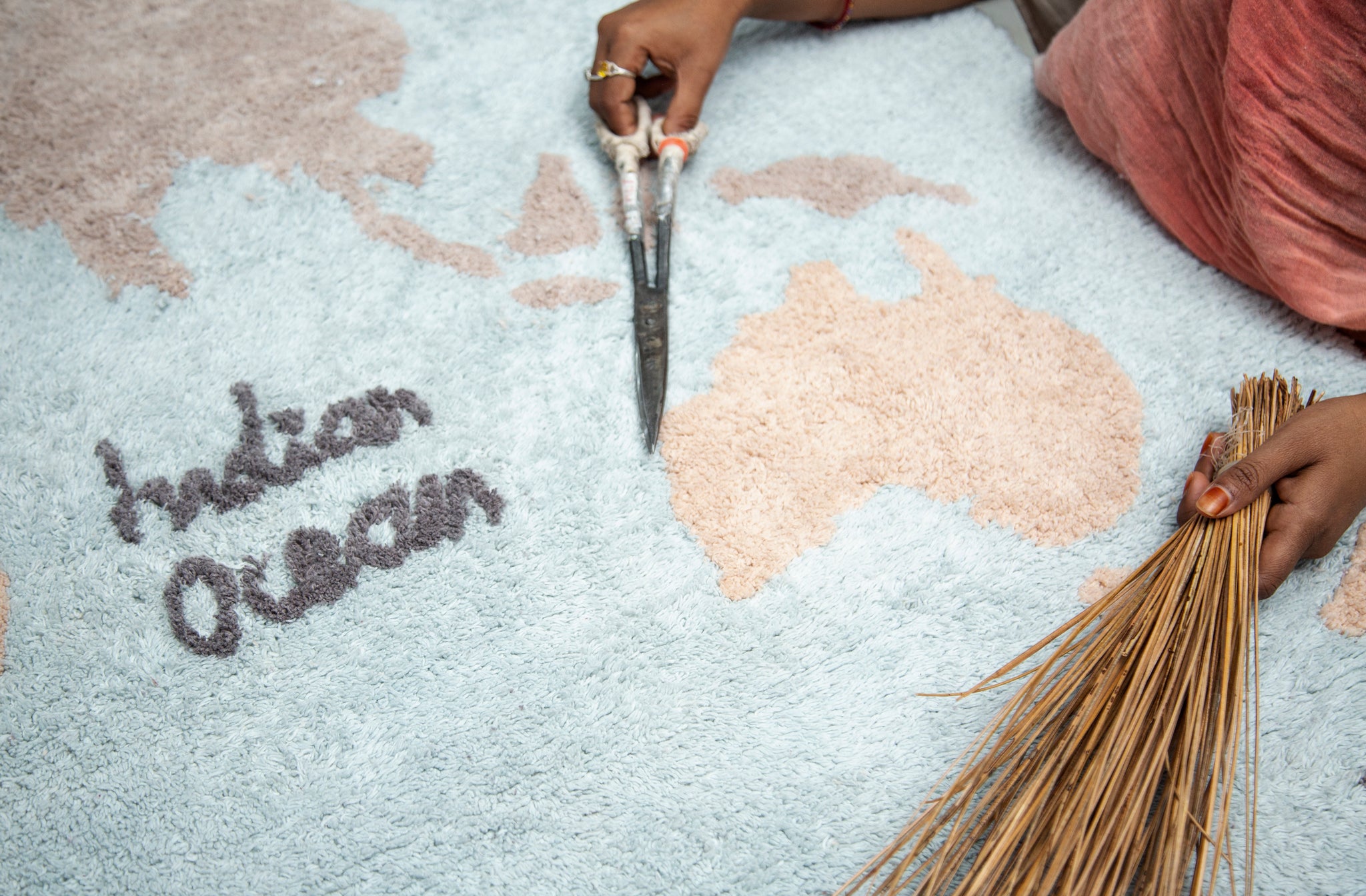 Washable Rug Vintage Map- M