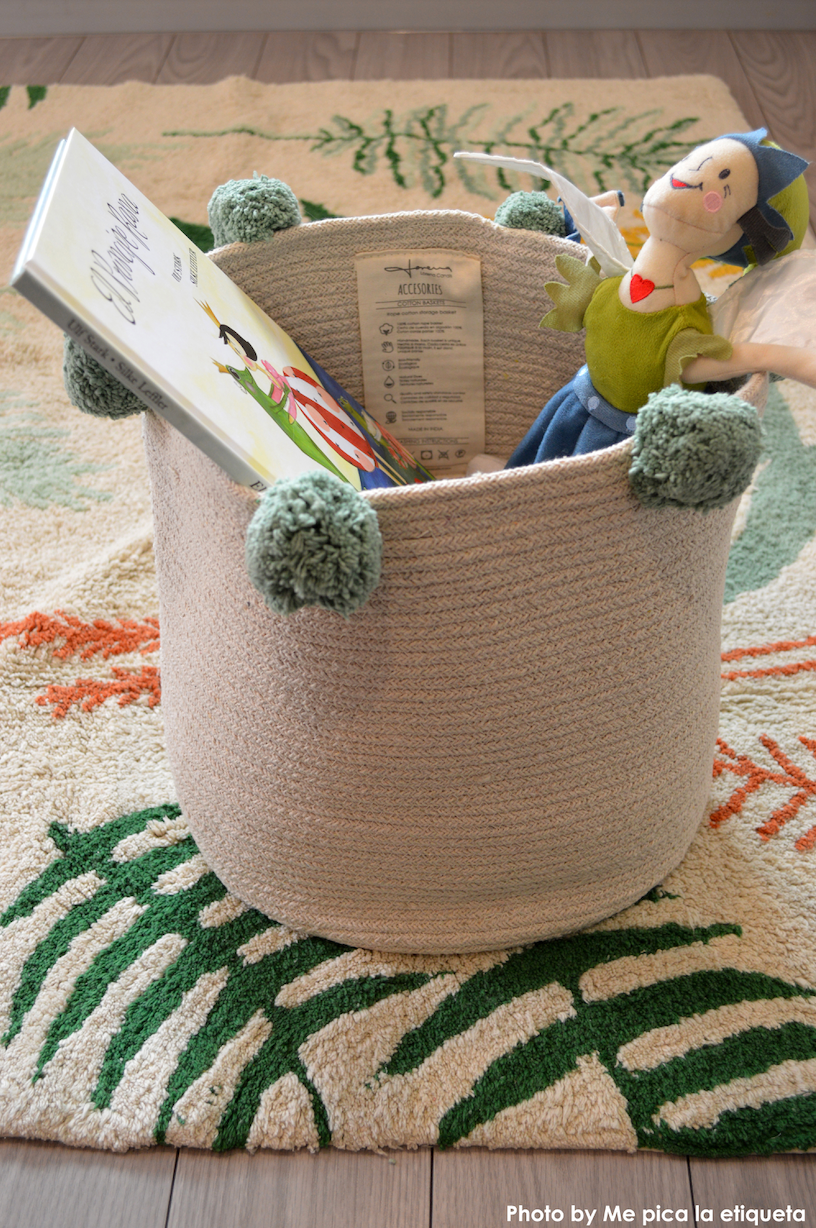 Basket Bubbly Natural- Green