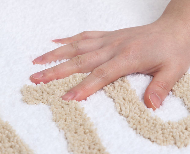 Au Naturel Bath Mat- White