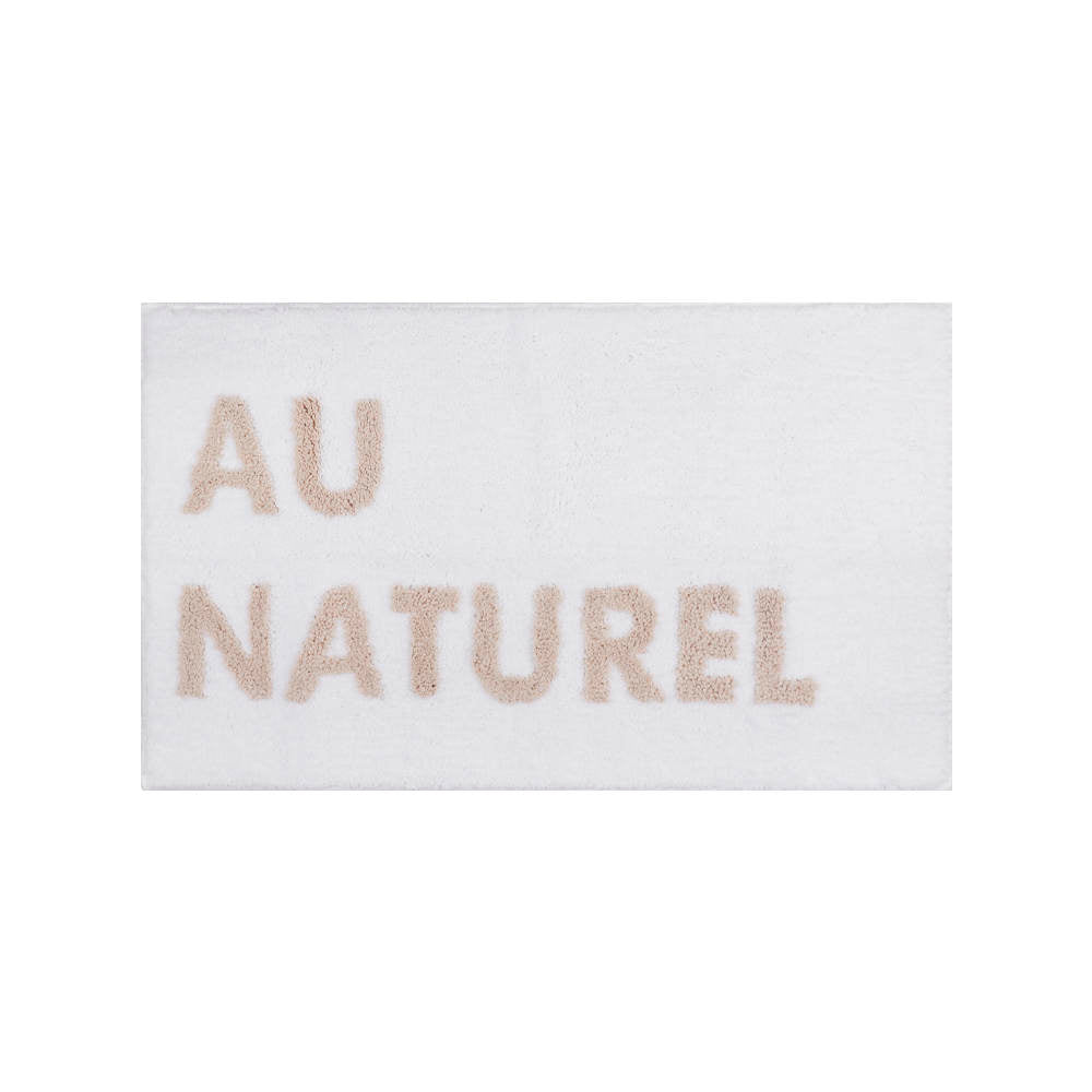 Au Naturel Bath Mat- White